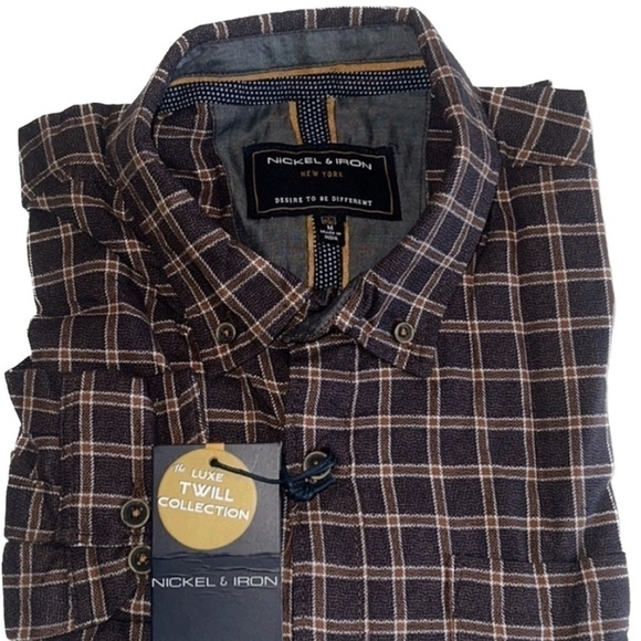 New NICKEL 6 IRON NEW YORK, Men long sleeve dress shirt, casual cotton shirt - Picture 2 of 14